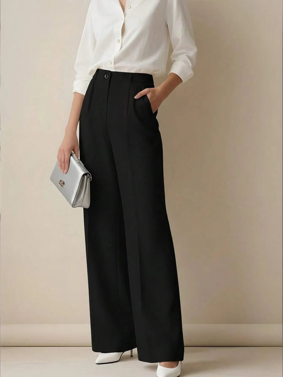 Pantaloni da Donna a Vita Alta Taglio Dritto