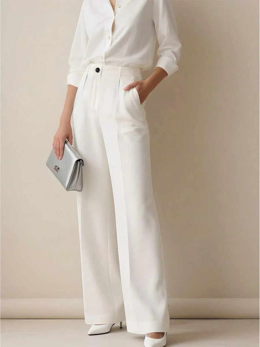 Pantaloni da Donna a Vita Alta Taglio Dritto