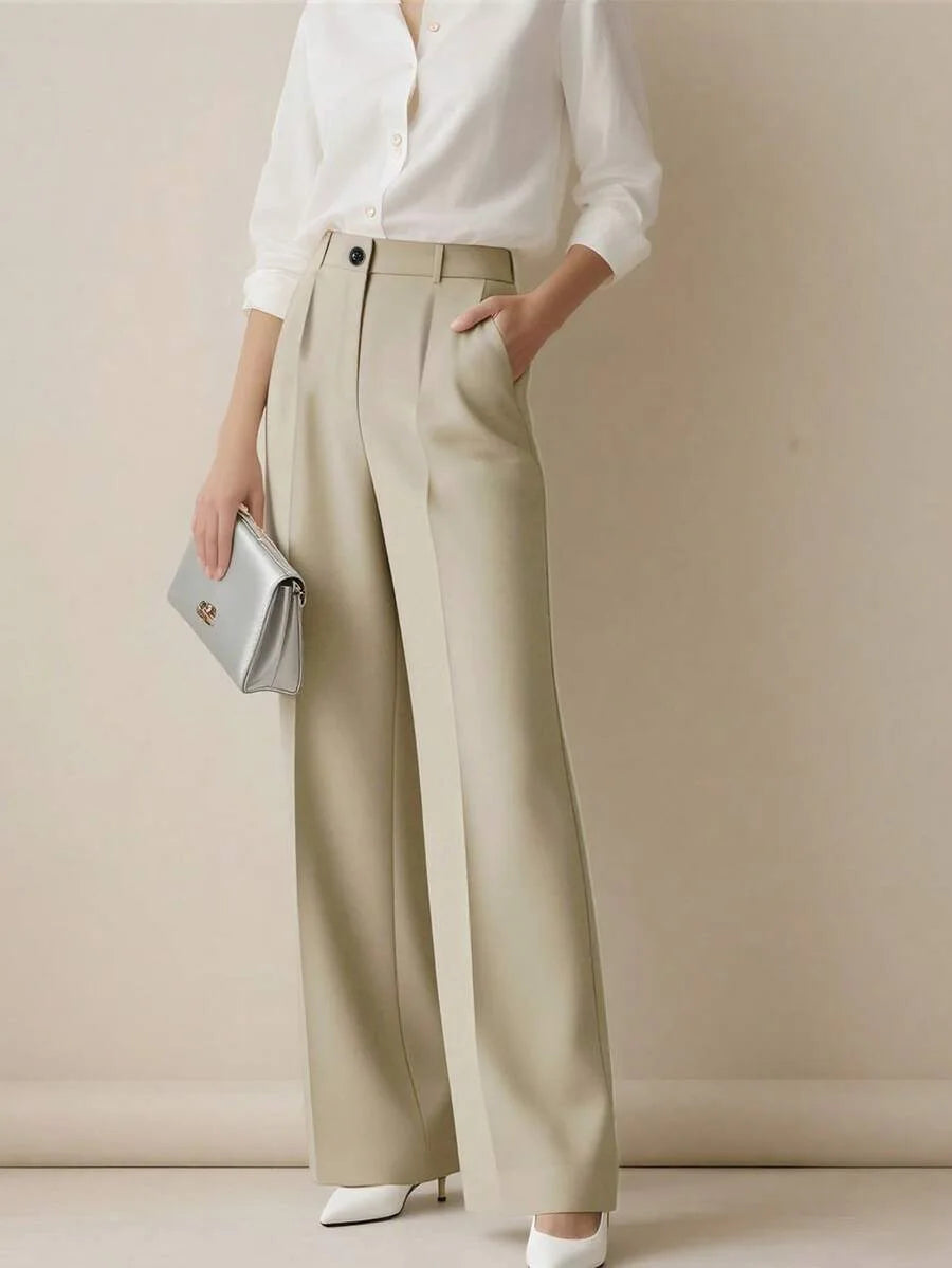 Pantaloni da Donna a Vita Alta Taglio Dritto
