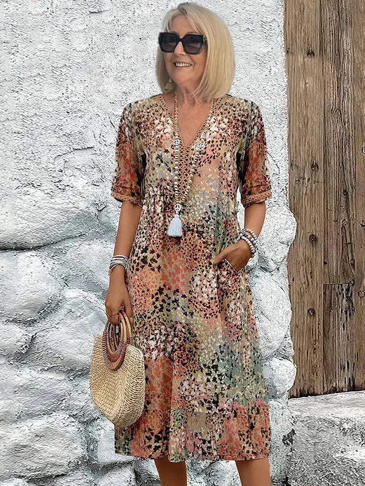 Vestito Lina Midi Scollatura V