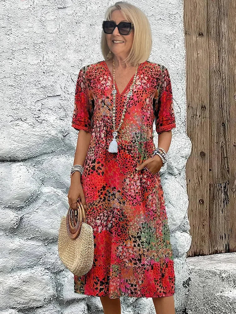 Vestito Lina Midi Scollatura V